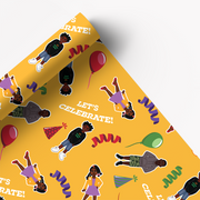 Ultimate Melanated Celebration Gift Wrap Set (Four Pack Standard Roll)