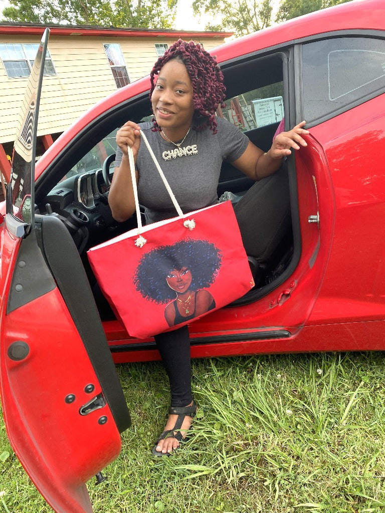 Weekender Bag Red Featuring Essence