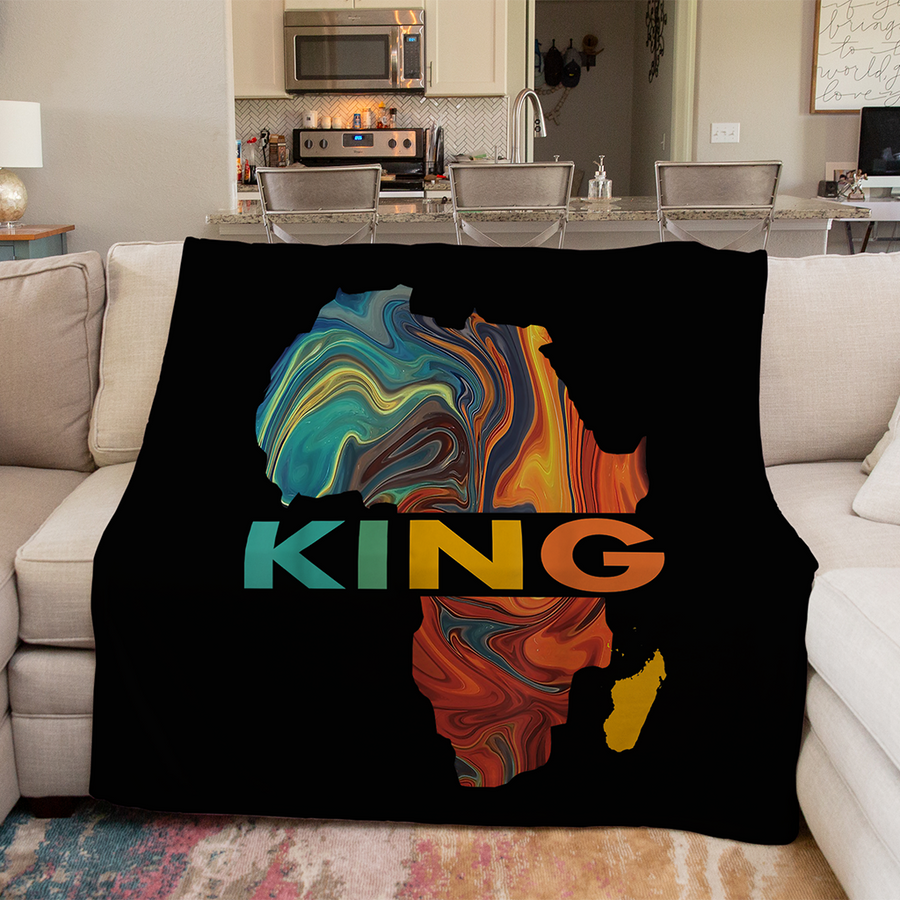 I Am King Sherpa Fleece Blanket