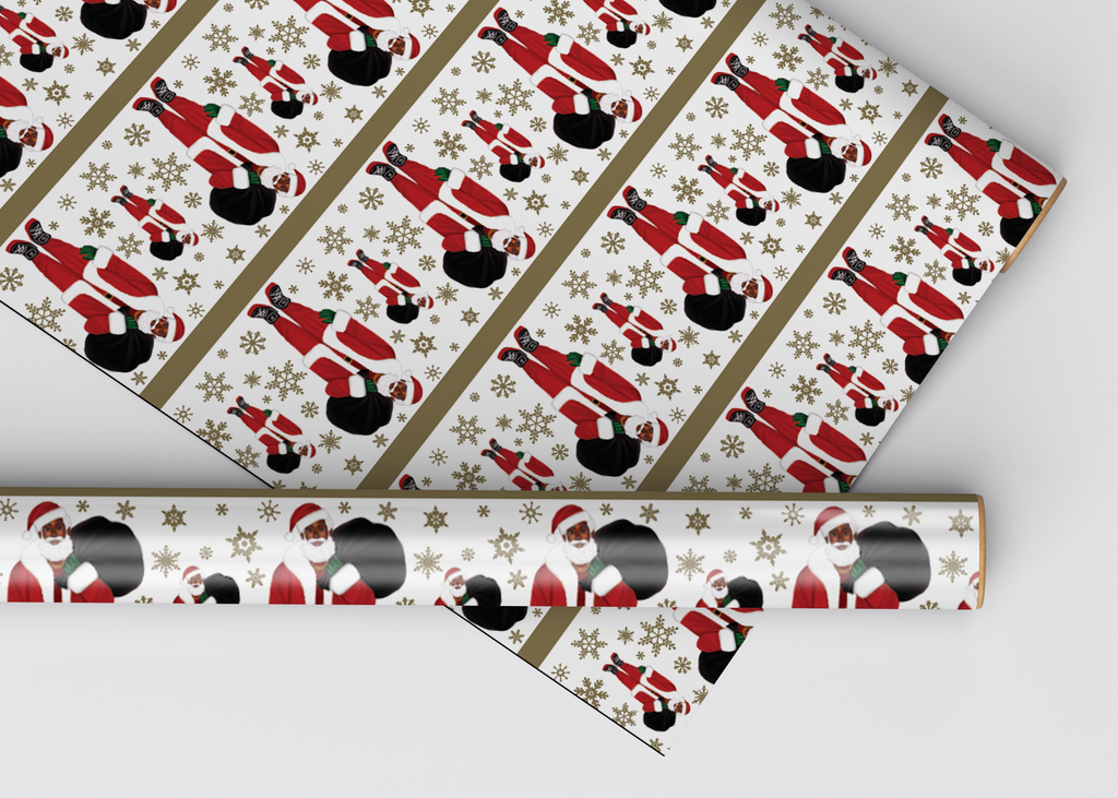 Black Santa Claus Luxury Christmas Wrapping Paper African -   Luxury  christmas wrapping paper, Christmas wrapping paper, Christmas wrapping