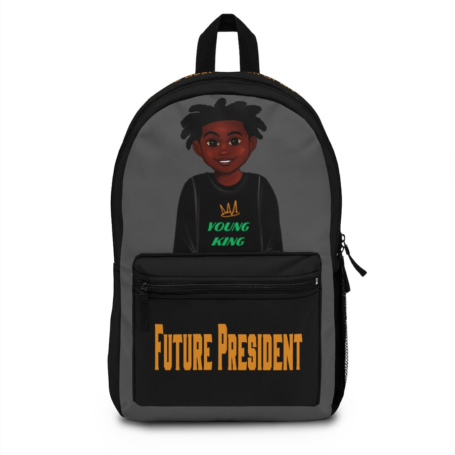 African American Black and Gold Future President Backpack featuring Ja'Siyah