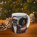 Holiday Elegance - Melanin Santa & Mrs. Claus Mug