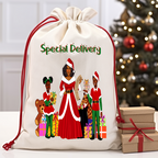 Holiday Magic Melanin Mrs. Claus & Black Elves Sack