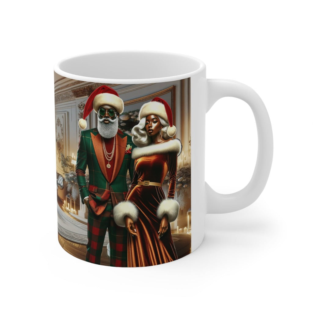 Shive Santa and Mrs. Clause Holiday Mug