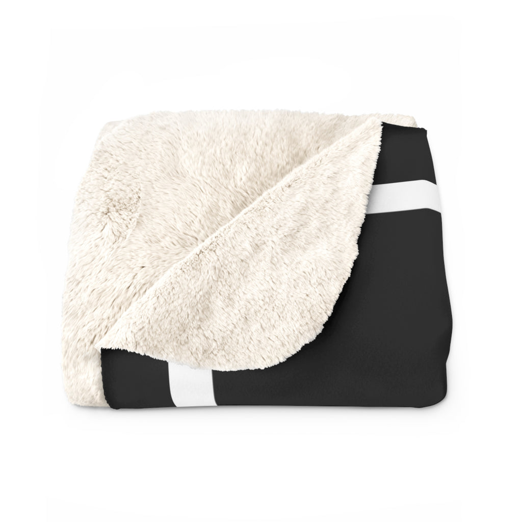 Black Santa Sherpa Fleece Blanket