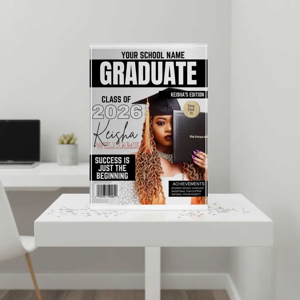 Custom Graduation Acrylic Photo Block – Keepsake Edition