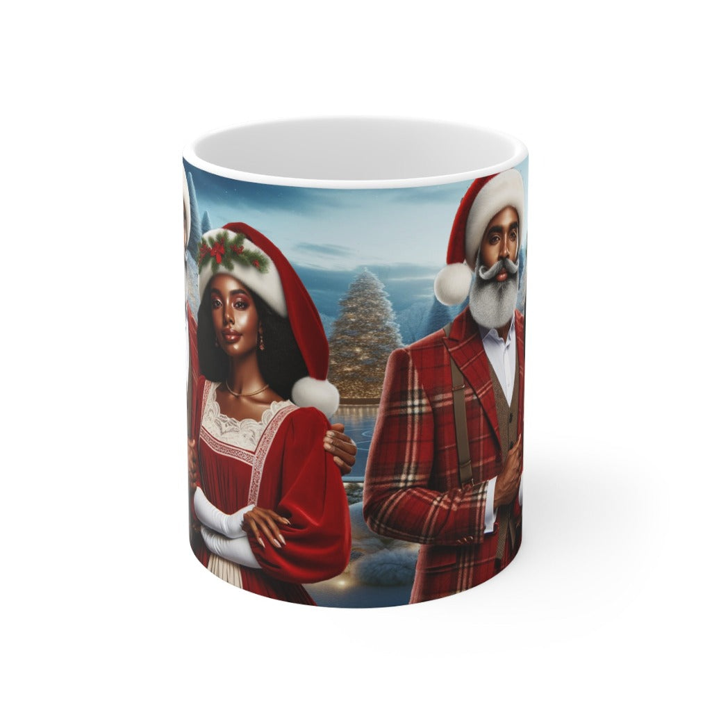 Regal Melanin Santa & Mrs. Claus Mug