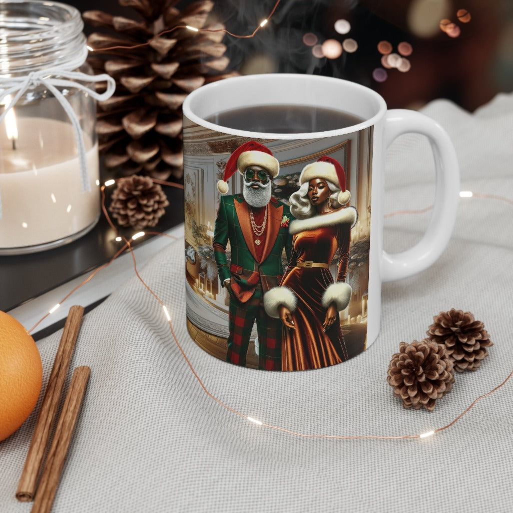 Shive Santa and Mrs. Clause Holiday Mug