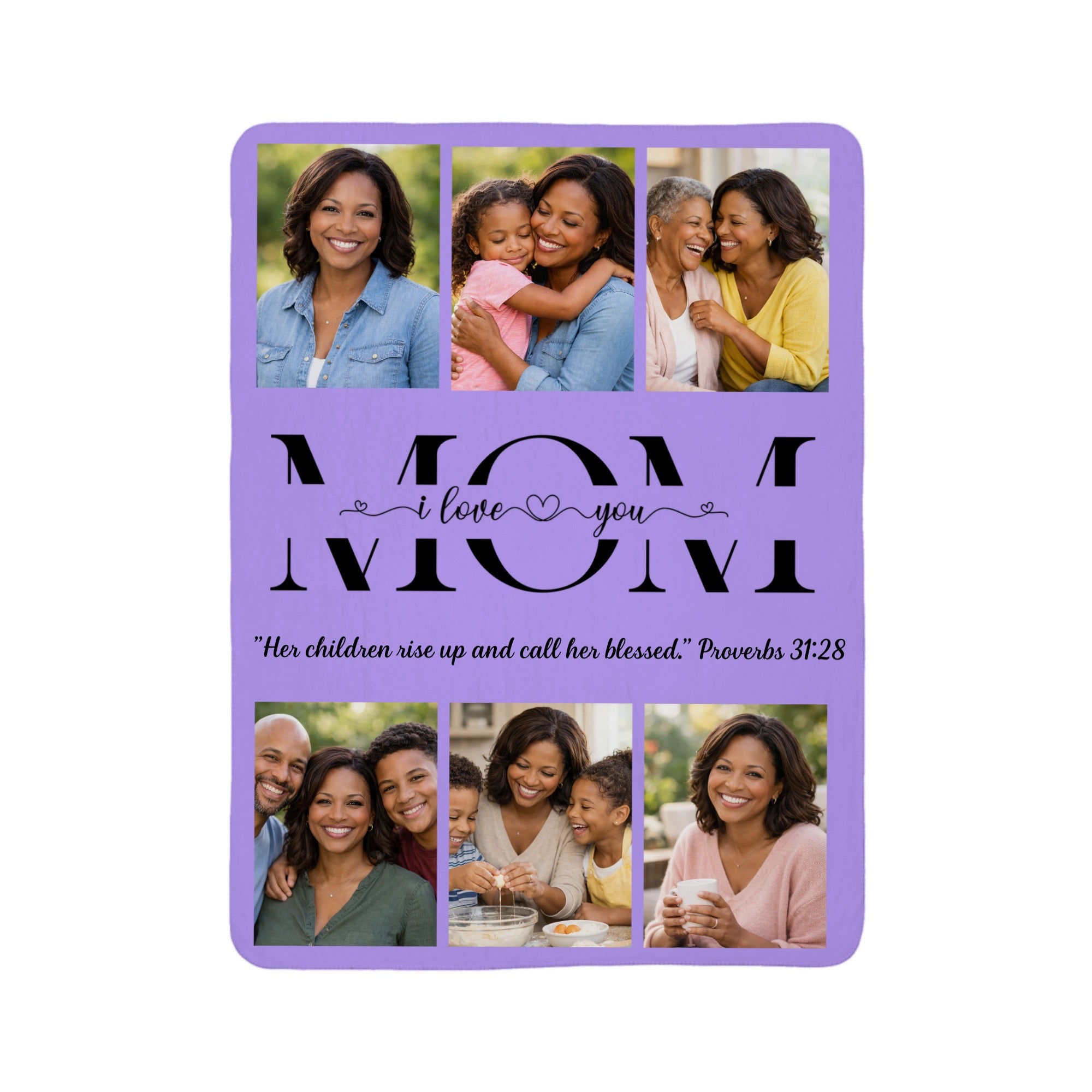 “We Love You” Personalized Photo Keepsake Blanket