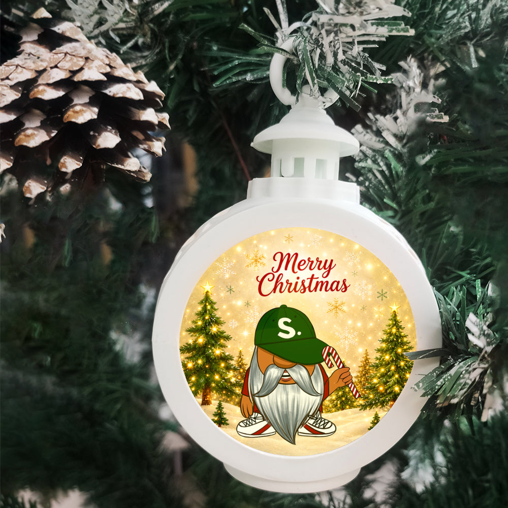 Candy Cane Gnomie Keepsake Glow Lantern