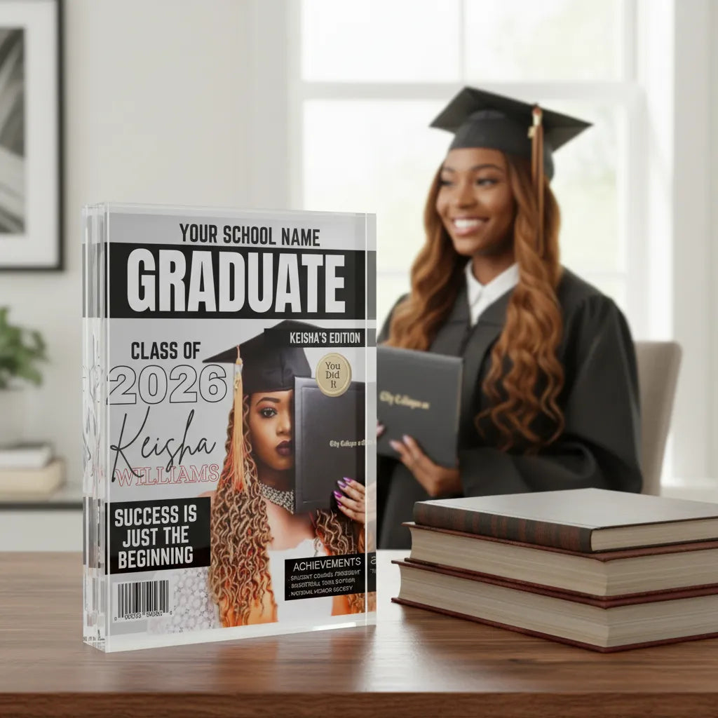 Custom Graduation Acrylic Photo Block – Keepsake Edition