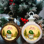 Candy Cane Gnomie Keepsake Glow Lantern