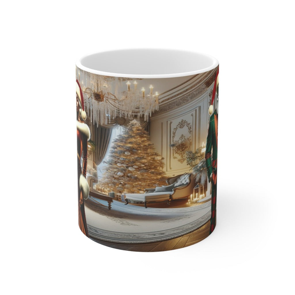 Shive Santa and Mrs. Clause Holiday Mug