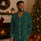 Adult Teal Black Nutcracker Pajamas