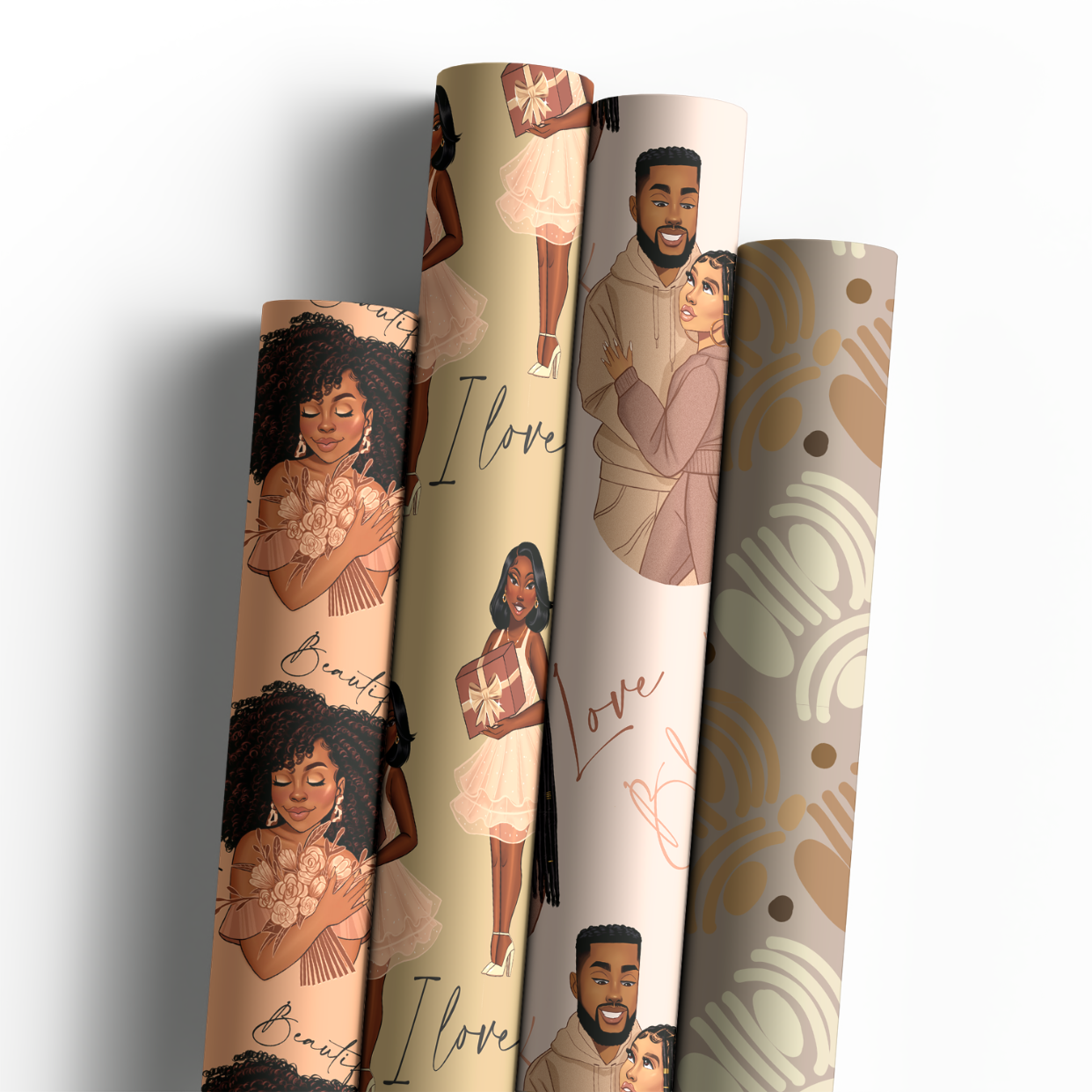 Black Mermaid Wrapping Paper - Melanin Wrapping Paper