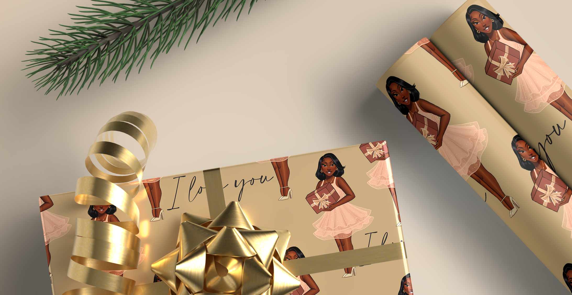 Simply Beautiful Premium Single Roll Wrapping Paper