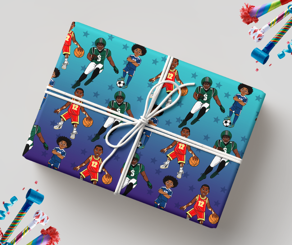 All Star Sports Gift Wrap - Free Shipping