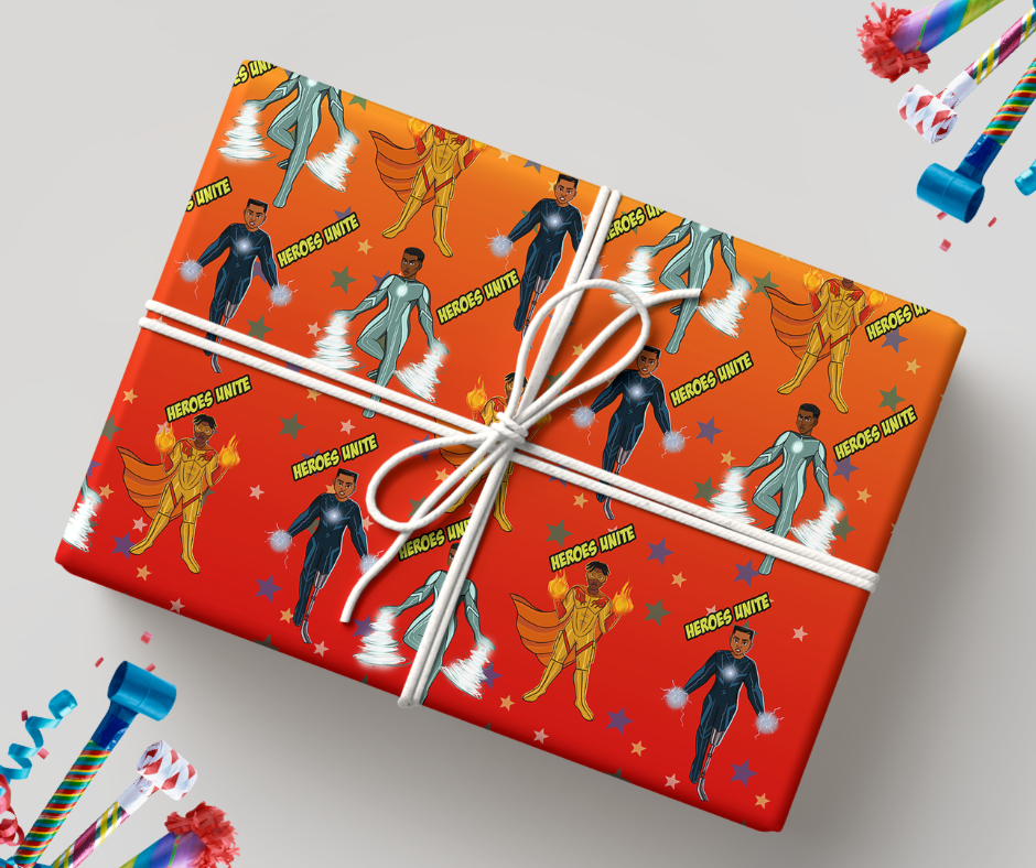 Heroes Unite Gift Wrap - Free Shipping