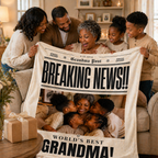 Personalized “Breaking News” Photo Keepsake Blanket