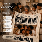 Personalized “Breaking News” Photo Keepsake Blanket