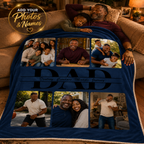 Personalized Dad Sherpa Fleece Blanket