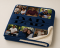 Personalized Dad Sherpa Fleece Blanket