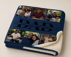 Personalized Dad Sherpa Fleece Blanket