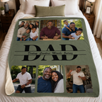 Personalized Dad Sherpa Fleece Blanket