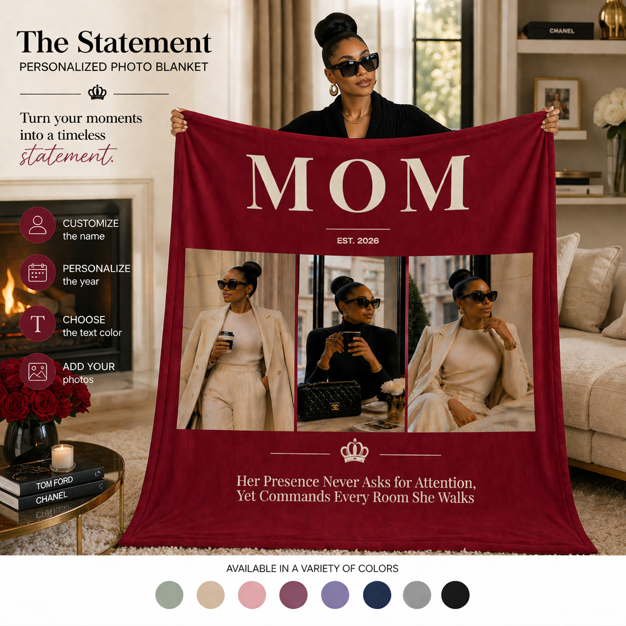 The Statement Personalized Photo Blanket