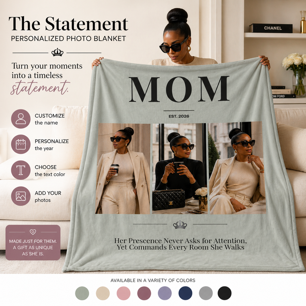 The Statement Personalized Photo Blanket