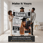 Custom Graduation Keepsake Blanket