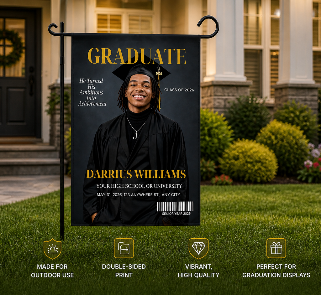 The Spotlight Graduation – Custom Keepsake Garden & House Banner