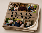 Personalized Dad Sherpa Fleece Blanket