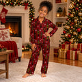 Kids Black Nutcracker Christmas Pajama Set