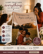 Everything I Am Personalized Photo Blanket