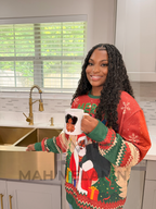 Mah Melanin™ Black Santa Ugly Christmas Sweater (Free Shipping)