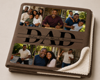 Personalized Dad Sherpa Fleece Blanket
