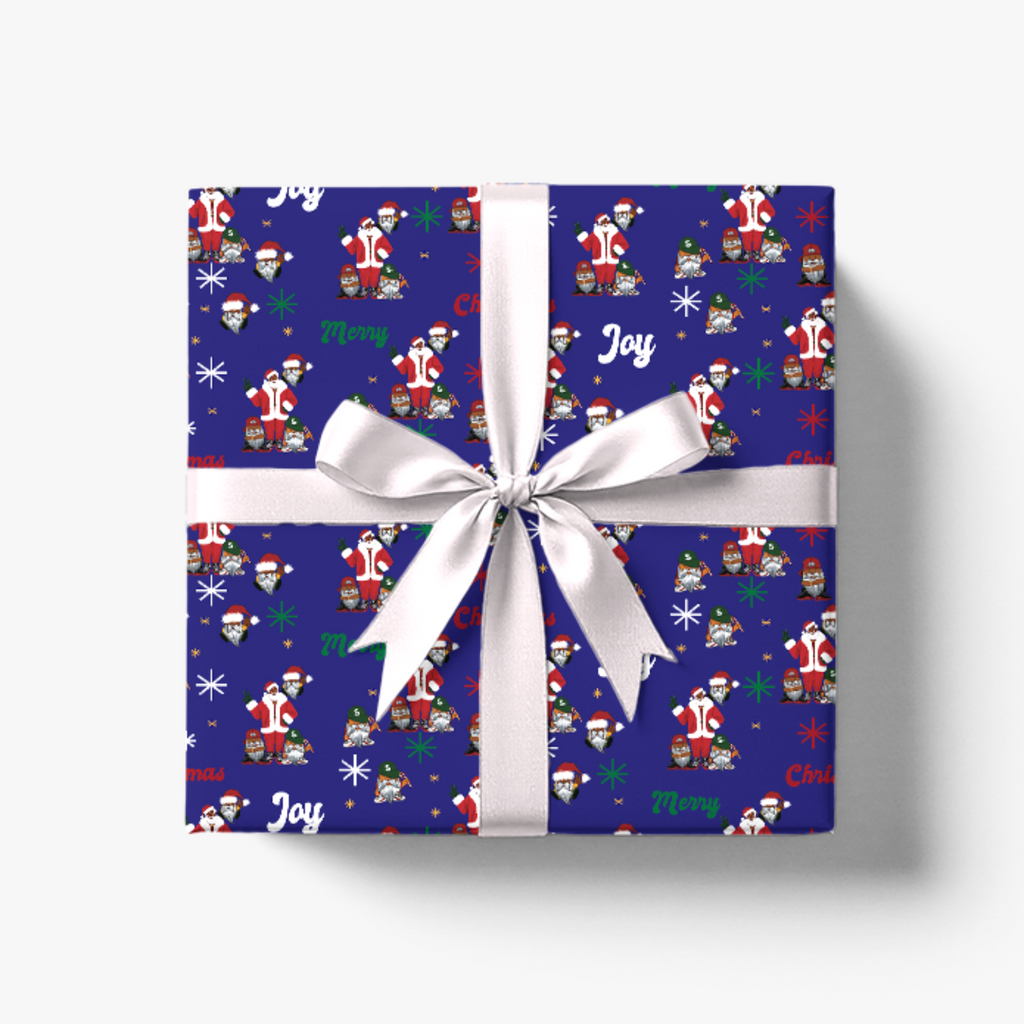 Santa and His Gs Gift Wrap