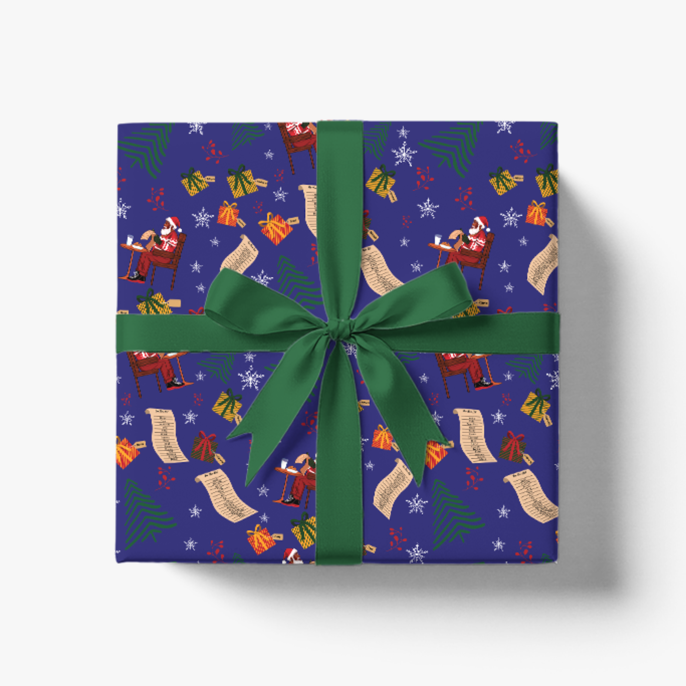 Santa's List Gift Wrap
