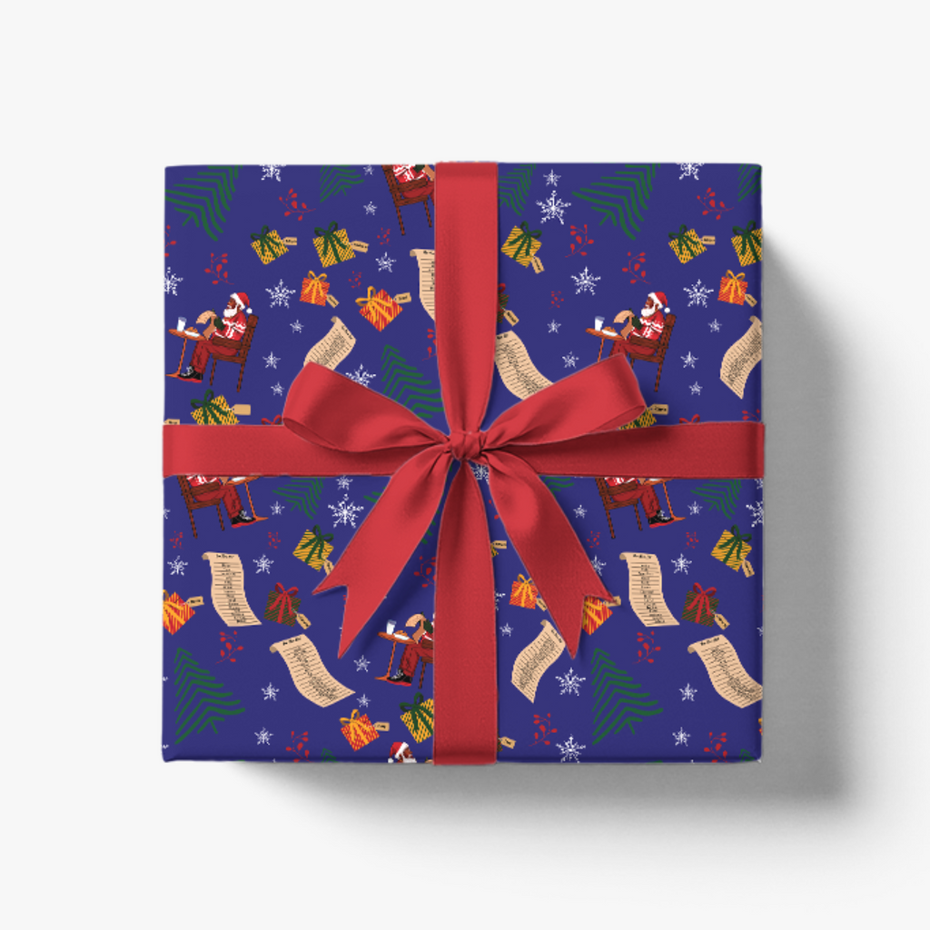 Santa's List Gift Wrap