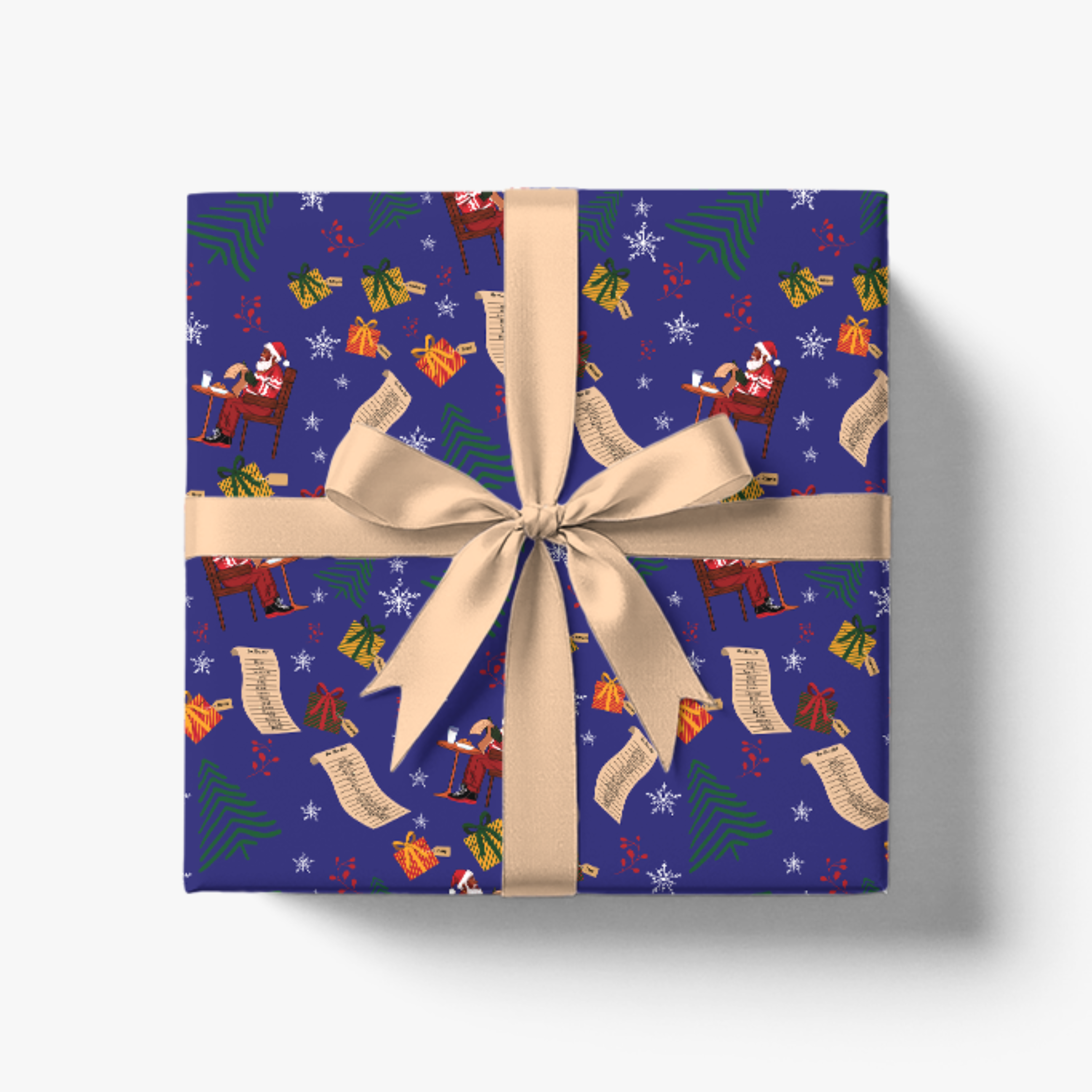 Santa's List Gift Wrap
