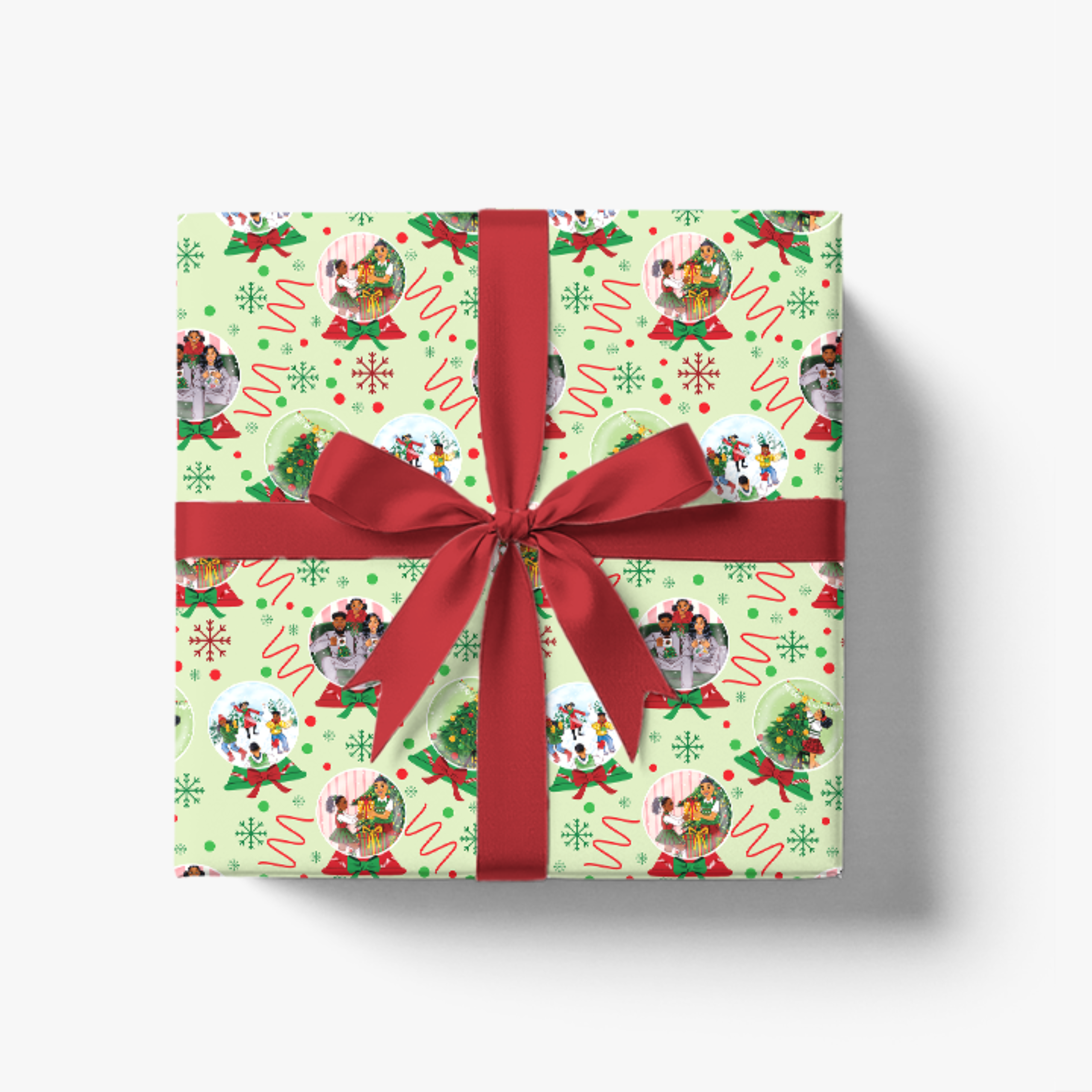 Christmas Snow Globe Gift Wrap