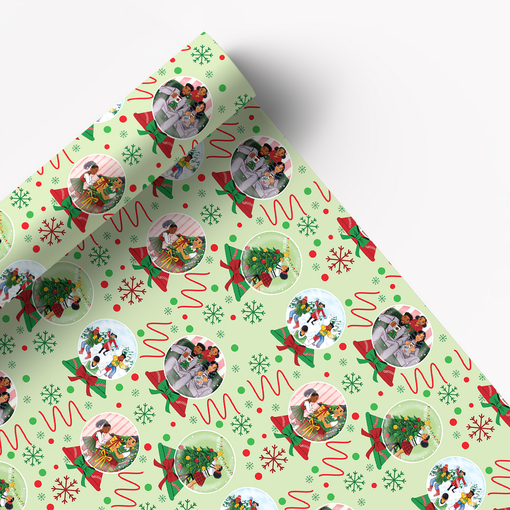 Christmas Snow Globe Gift Wrap