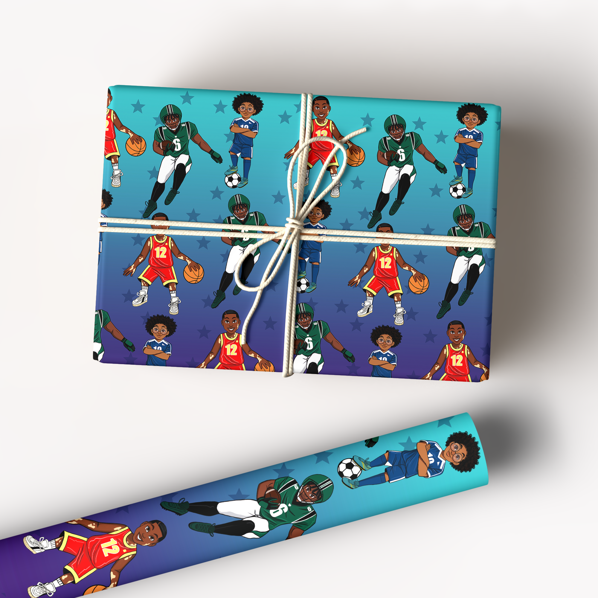 All Star Sports Gift Wrap - Free Shipping