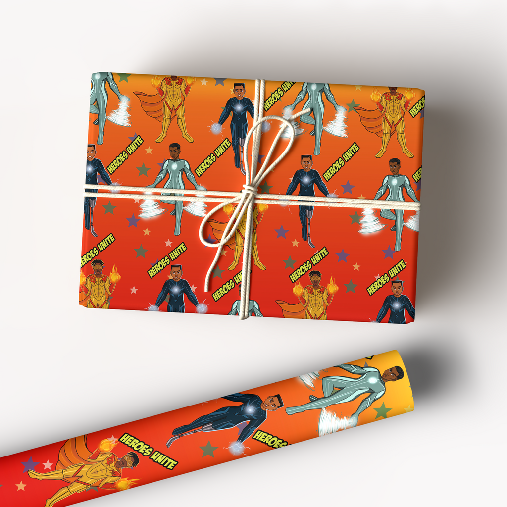 Heroes Unite Gift Wrap - Free Shipping