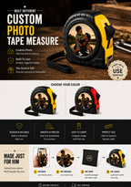 Built Different Custom Photo Tape Measure
