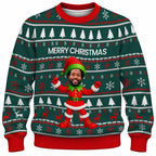 Add Your Face Christmas Elf Sweater – Green | Personalized Family Sweater