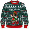 Add Your Face Christmas Elf Sweater – Green | Personalized Family Sweater