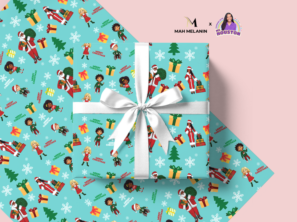 PRE-SALE Mah Melanin x Learning with Ms. Houston Holiday Gift Wrap Collaboration
