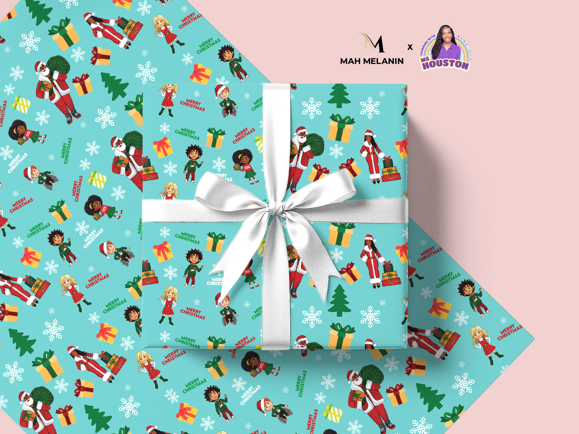 PRE-SALE Mah Melanin x Learning with Ms. Houston Holiday Gift Wrap Collaboration